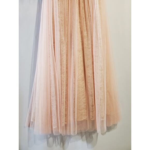 Adrianna Papell NWT Cluny Sequin Lace Tulle Spaghetti Strap Dress Womens Size 0 - Picture 8 of 12